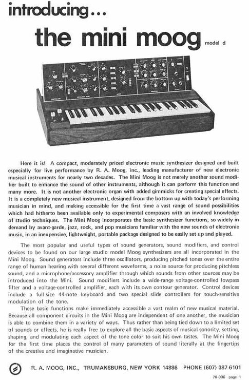 Minimoog ad